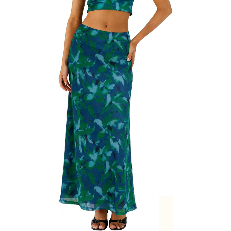 Women's Long Mesh Skirts Elastic