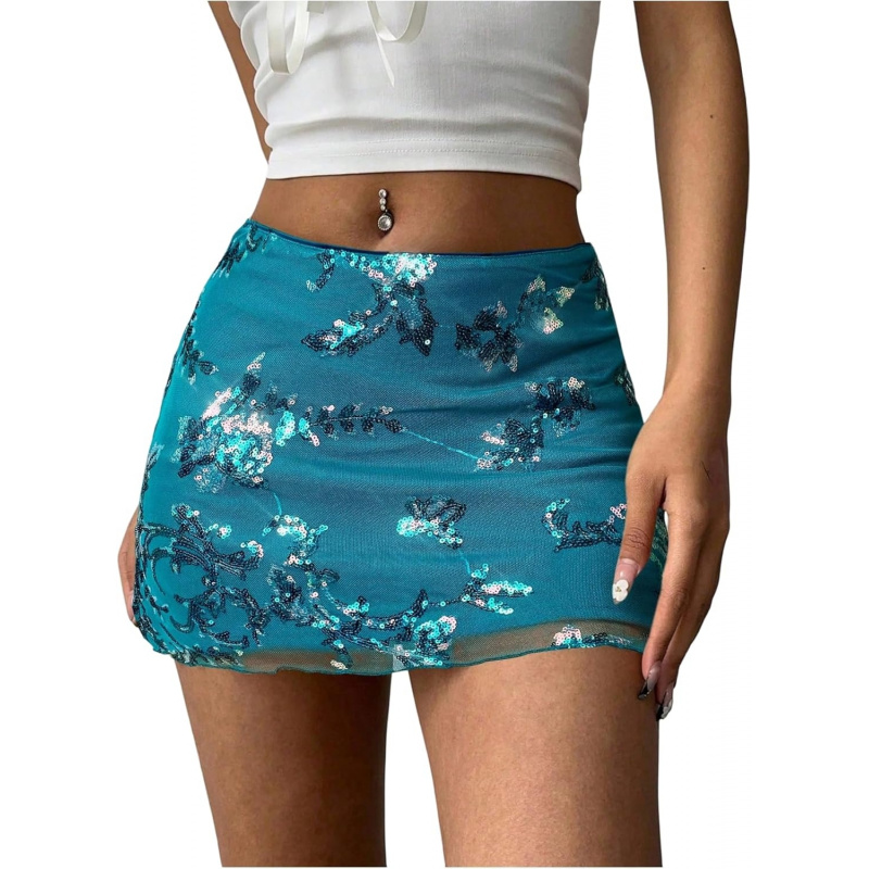 Women's Sparkly Sequin Mini Skirt
