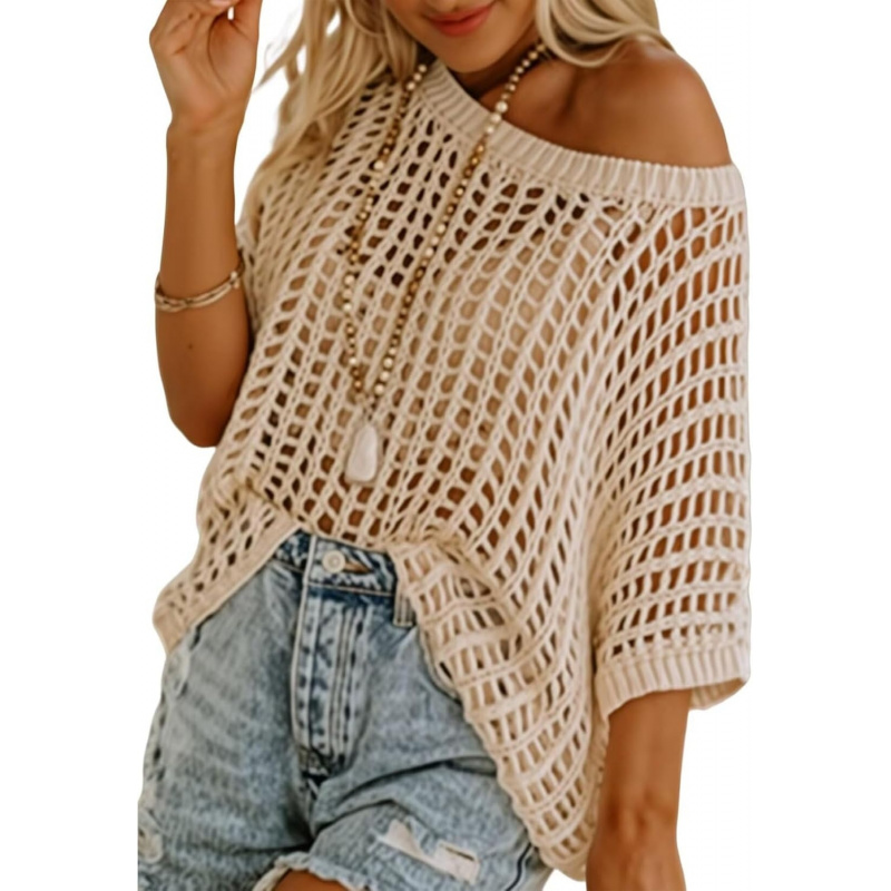 Crochet Tops for Women Off The Shoulder Beach
