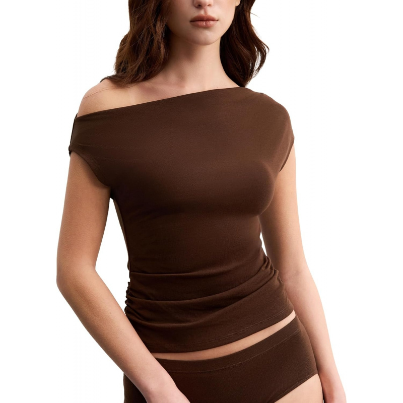 Women's Ultra-Lightweight Tencel Wool Off The Shoulder Tops