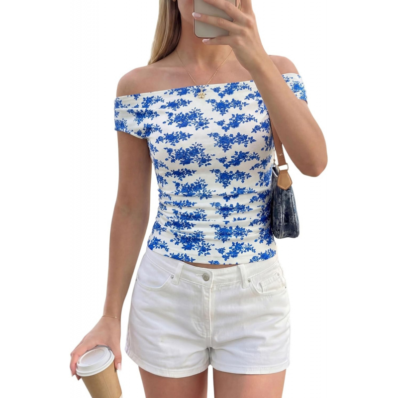 Women's Off The Shoulder Tops 2026 Summer