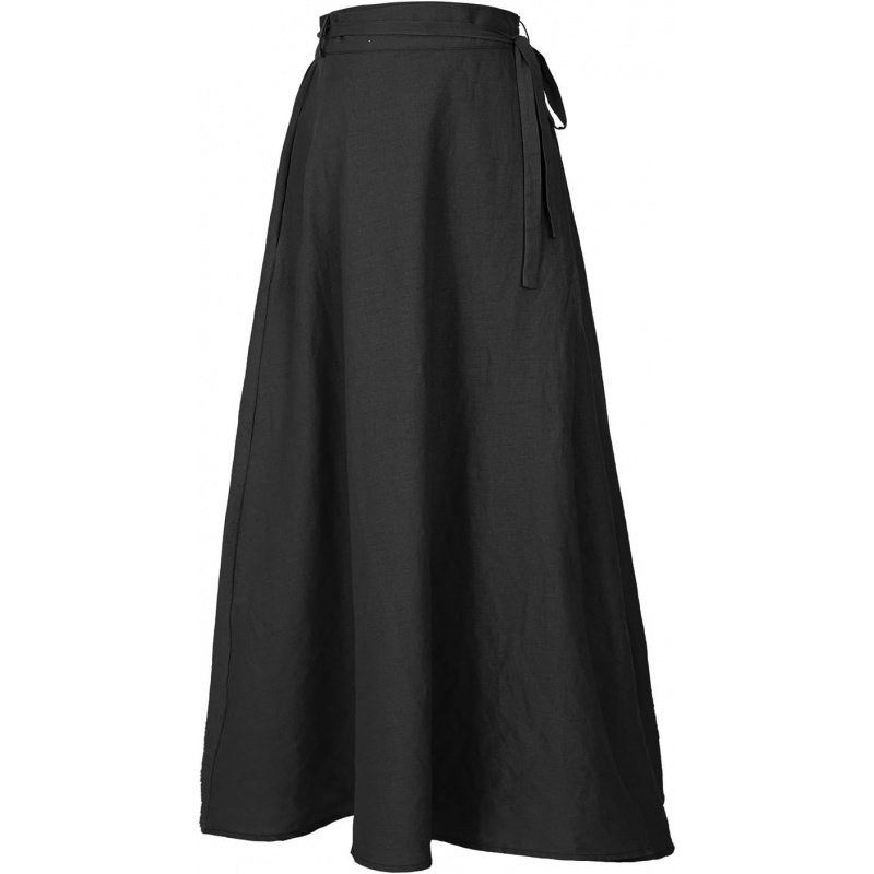 Women's Linen Wrap Skirt Casual
