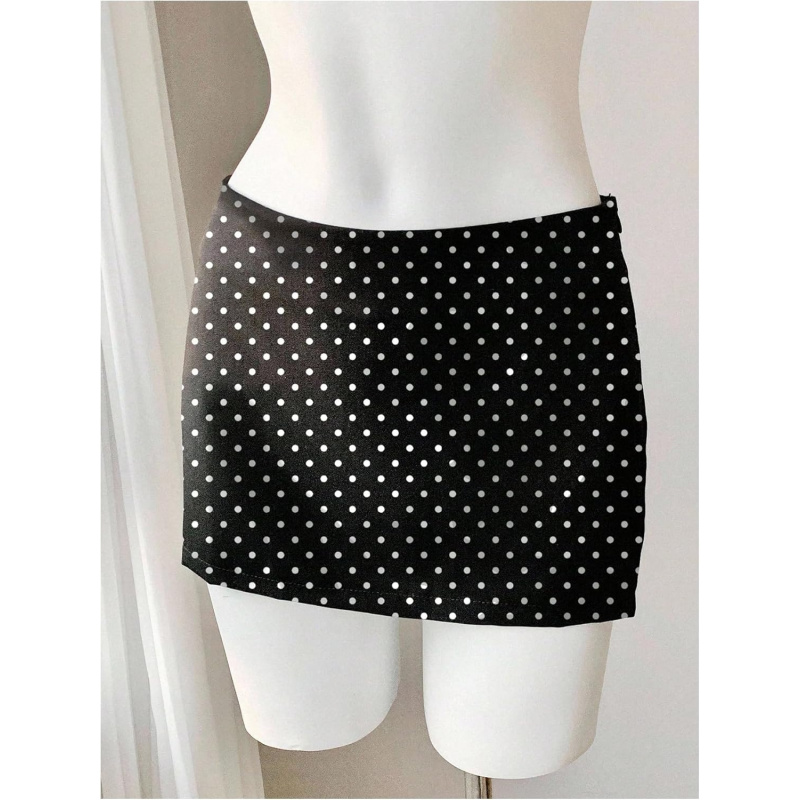 MakeMeChic Women's Polka Dots Mini Skirt