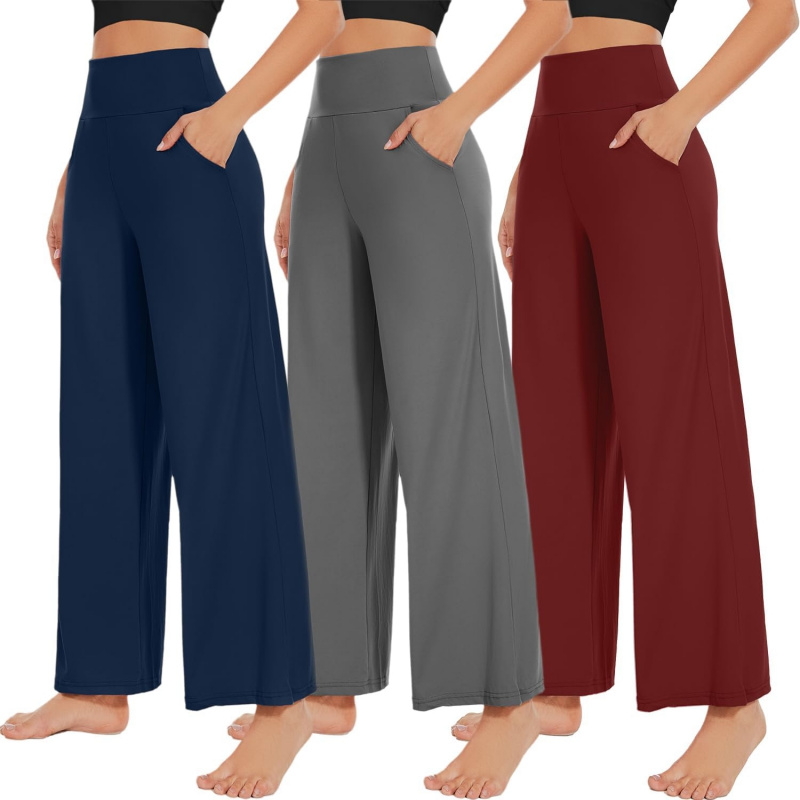 3 Pack Women's Wide Leg Pants